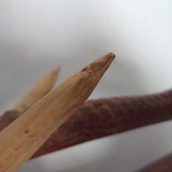 Elephant Wood Hand Carved Figurine Statue brown w/ Tusks Trunk 11" x 8.5" Decor - Picture 12 of 13